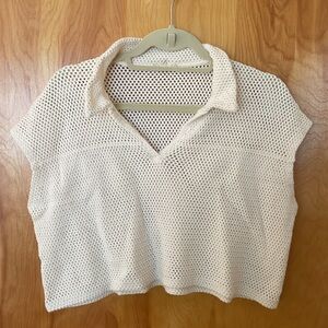 Madewell waffle knit sweater tee
